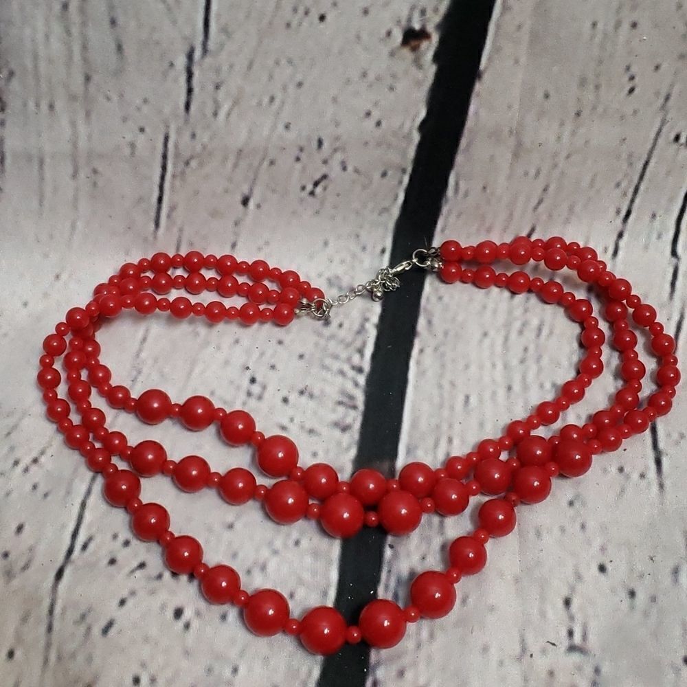Red Beaded Necklace